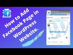 How to Add Facebook Page in WordPress Website