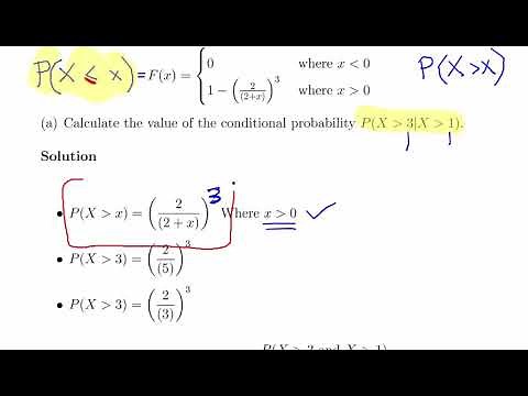 Continuous Random Variables - Conditional Probability Worked Example