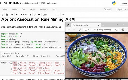 用Python进行apriori关联规则挖掘实验