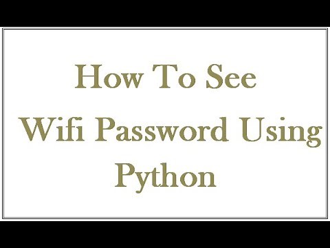How to see Wifi Password Using Python