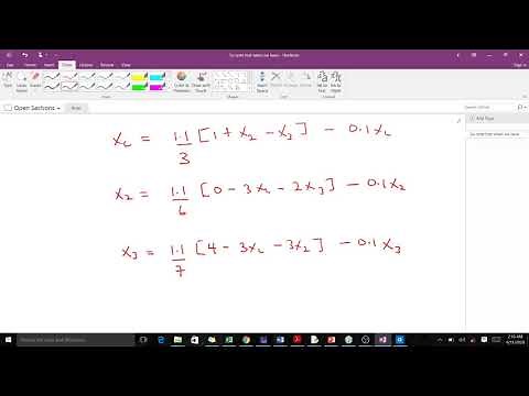 Successive Over Relaxation (SOR) Example