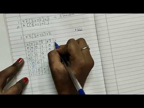 Solved Boolean expression using Truth Table | How to Drive the table to validate with truth table