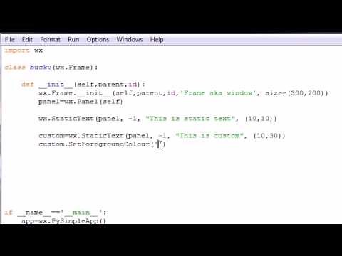 wxPython Programming Tutorial - 7 - Static Text
