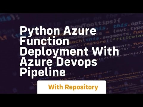 Python azure function deployment with azure devops pipeline
