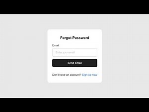 How to Create a Modern Forgot Password Form — Pure HTML & CSS