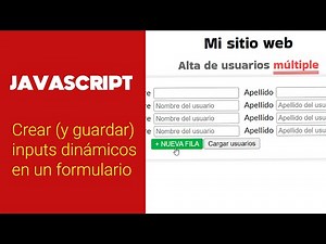 Cómo crear CAMPOS de formulario DINAMICOS con #Javascript | Guardado en la base de datos