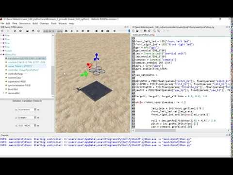 Webots Control Position UAV Quadrotor Using PID Controller in Python