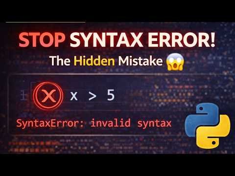 🛑 STOP Getting "SyntaxError: invalid syntax" in Python! | Fix in 30 Seconds ⚡