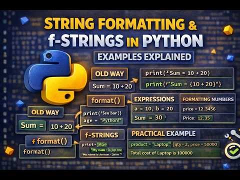String Formatting & f-Strings in Python | Examples Explained