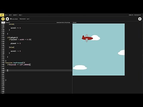 Plane Horizontal Scrolling Tutorial in p5.js