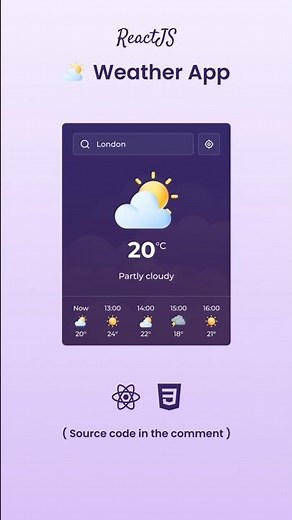 Weather App in React JS & CSS