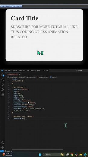 Responsive Card Layout with Hover Animation #css #tutorial