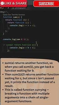 JavaScript Currying Explained in 20 Seconds | sum(1)(2)(3) | JavaScript Interview Questions | Vishal