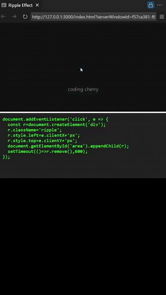 Ripple Effect Using CSS & JavaScript | Creative Button Animation 🌊 #RippleEffectAnimation #HTML #CSS