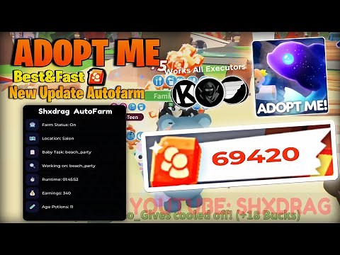 [KEYLESS] ✨ ADOPT ME SCRIPT | Autofarm Pets/Baby, Auto Do Task, NEW UPDATE GET SOCIAL COINS FAST💨