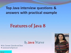 Features of Java 8 | Core java interview questions