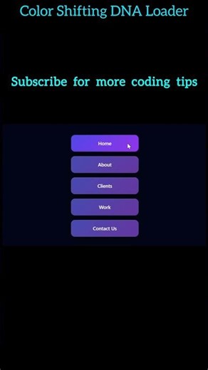16 Premium Glass 3D Menu UI 💎 HTML CSS Animation #shorts
