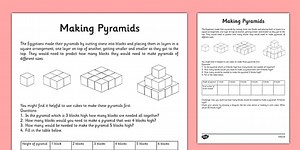 Egyptian Maths Problem Making a Pyramid