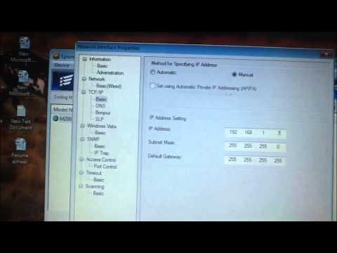 How to Configure Network Printer (Manual IP Setting)