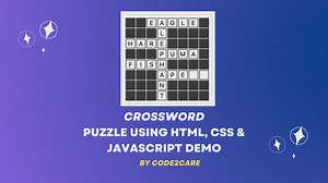 Crossword Puzzles - using HTML, CSS & JavaScript Demo