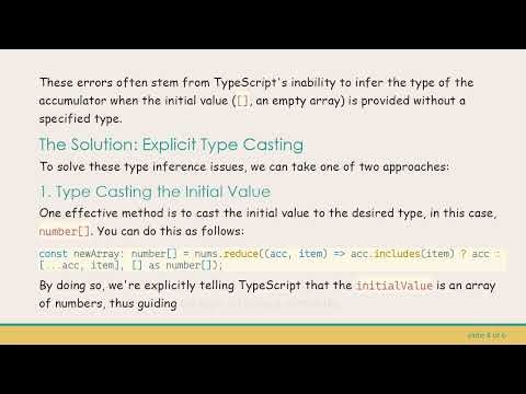 How to Fix Type Inference Issues in Array.reduce with TypeScript