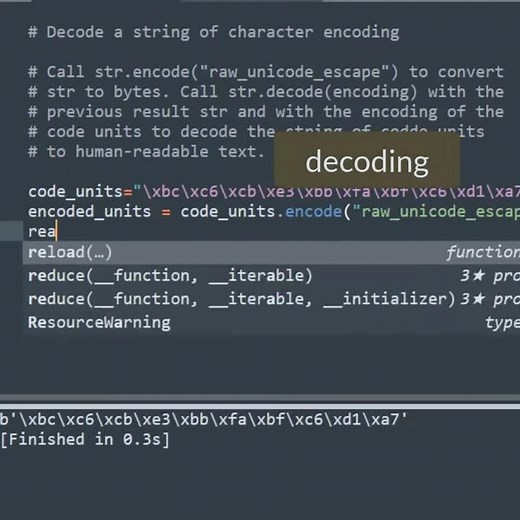 How to decode a string of character encoding code units in Python
