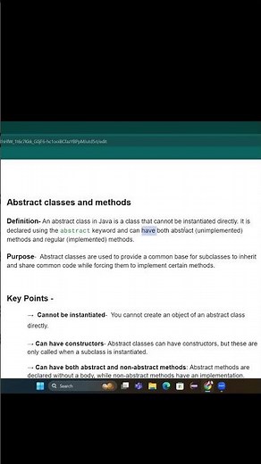 Java Abstract Class in ONE Minute! (Easy Explanation) #javatutorial #javainterview #java #coding