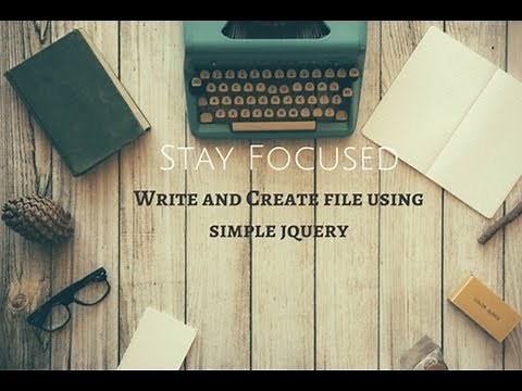 Write and Create file using simple jquery