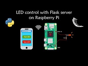 LED control with flask web server hosted on Raspberry pi