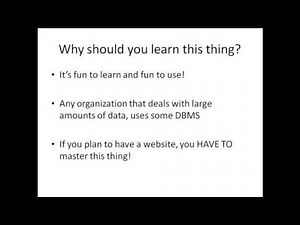 SQL Tutorial - 1: Introduction
