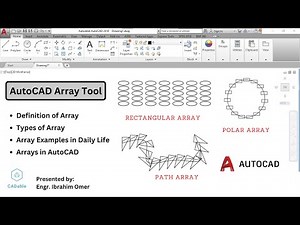 Creating Rectangular Array in Autocad | AutoCAD Polar Array | AutoCAD Path Array | CADable Tutorials