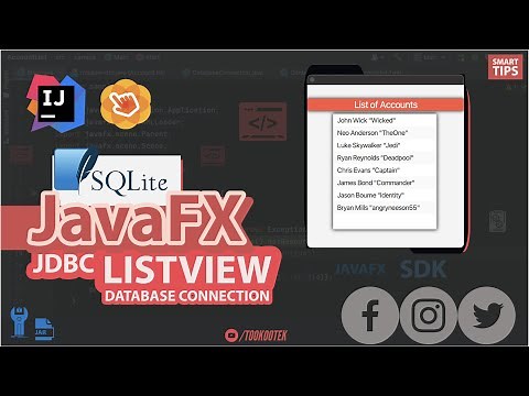 JavaFX Tutorial | Add ListView items from SQLITE Database Table