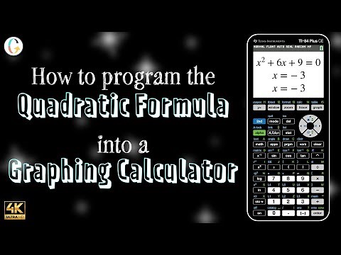 How to program the quadratic formula into a TI-84 or TI-84 Plus CE
