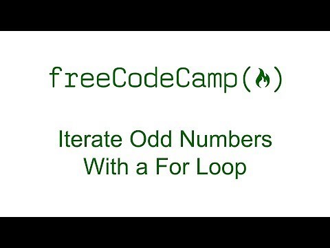 Iterate Odd Numbers With a For Loop - Free Code Camp