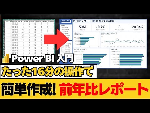 [Power BI Introduction] A thorough explanation from data processing to visualization! Year-over-y...