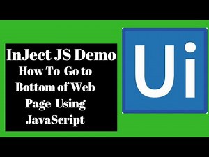 UiPath:Execute Java Script Code using InjectJs Activity |How to Go to bottom of Webpage