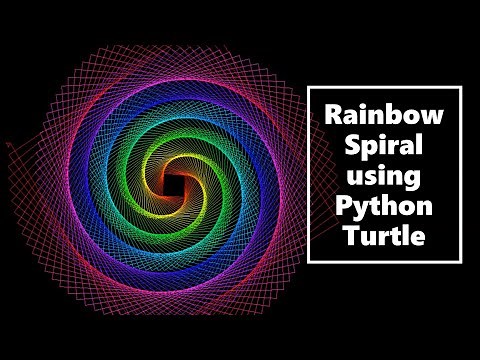 Rainbow Spiral using Python Turtle