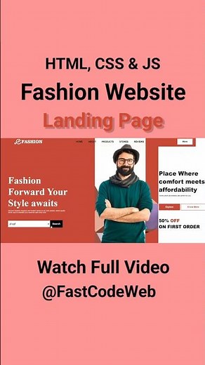 How to Create Clothing Website Using HTML & CSS | Fast Code