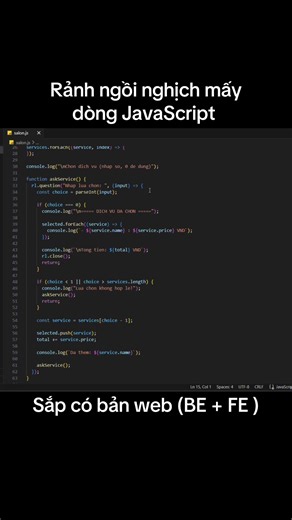 Mik còn tay mơ lắm mn ơi #javascript #it #learnontiktok