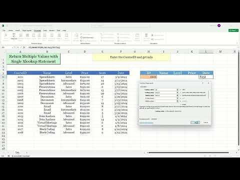 Return Multiple Values with Single Xlookup Statement
