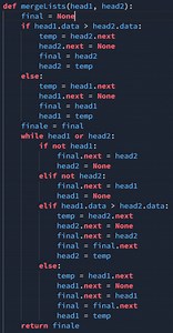 Hackerrank — Merge Sorted Linked list walkthrough #Python #Hackerrank