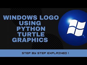 Windows Logo in Python Using Turtle Graphics |TUTORIAL| Python Turtle Project | pythonji