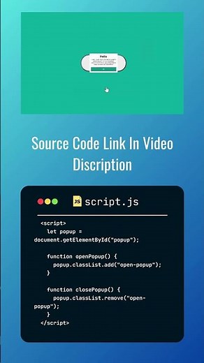 Modal Popup box using HTML, CSS and JavaScript