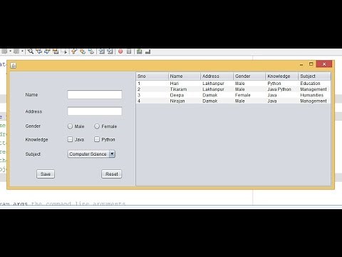 Display data from SQL database into jtable in java