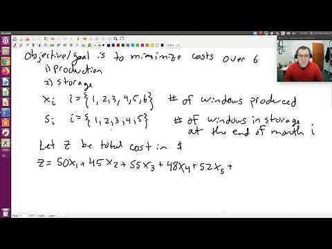 Linear Programming (Production-Scheduling) Example