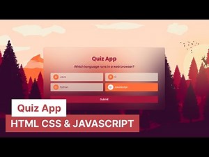 Créer une application quiz en utilisant HTML, CSS et JavaScript