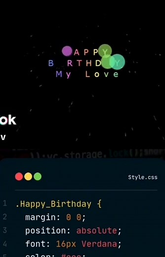 Happy Birthday My Love: Custom Web Page Tutorial