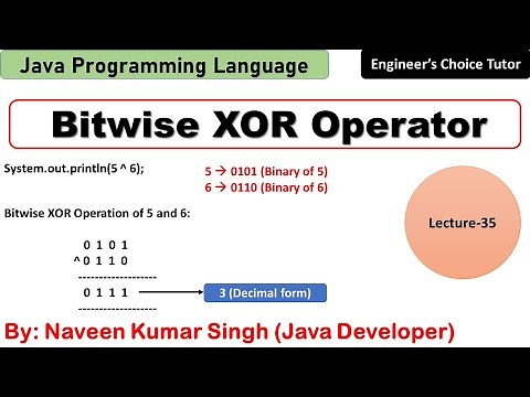 Bitwise XOR Operator in Java | Java Programming Language | Java