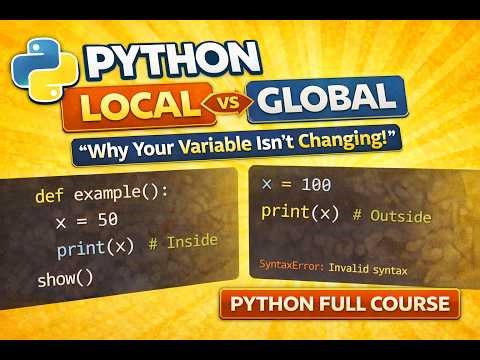 Local vs Global Variables in Python Simple Explanation + Examples