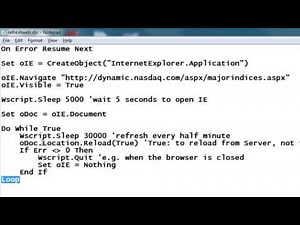 VBScript to Keep Refreshing a Web Page